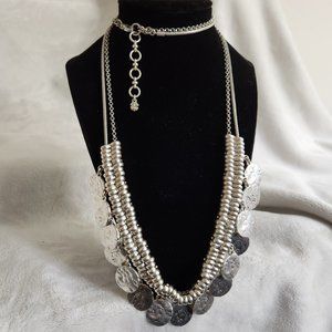 Silver Tone Long Boho Necklace. Lucky Brand. Never Been Worn.